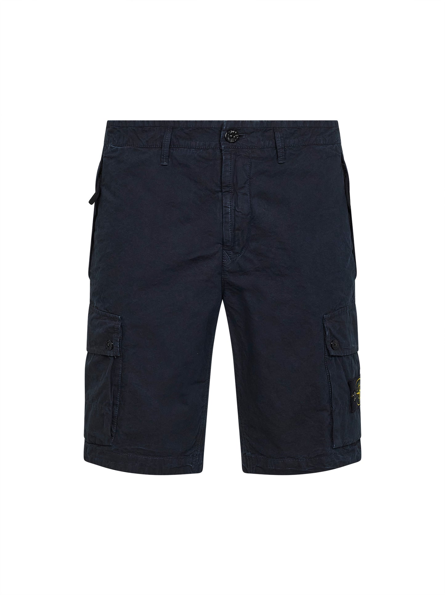 Bermuda cargo in twill di cotone biologico blu