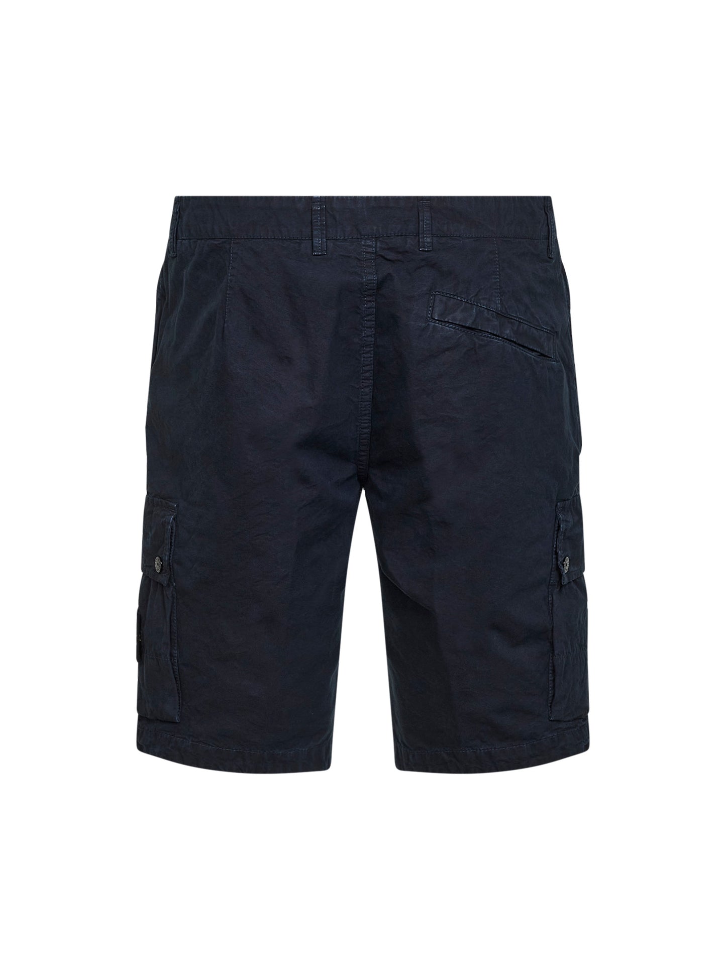 Bermuda cargo in twill di cotone biologico blu
