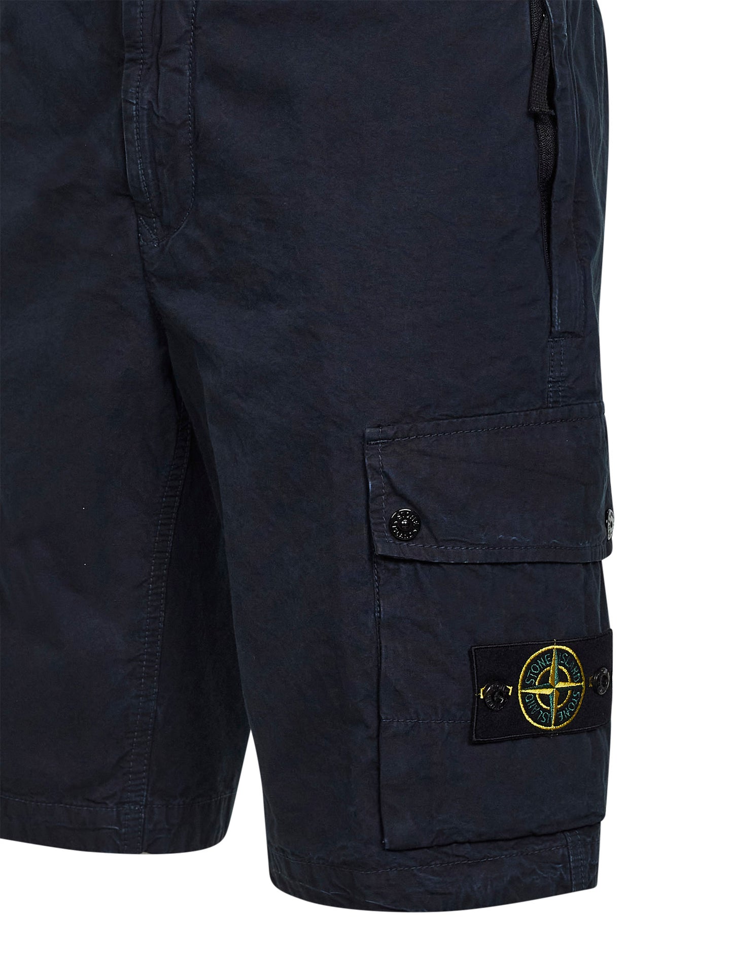 Bermuda cargo in twill di cotone biologico blu