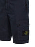 Bermuda cargo in twill di cotone biologico blu