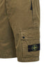 Bermuda cargo in twill di cotone biologico verde militare