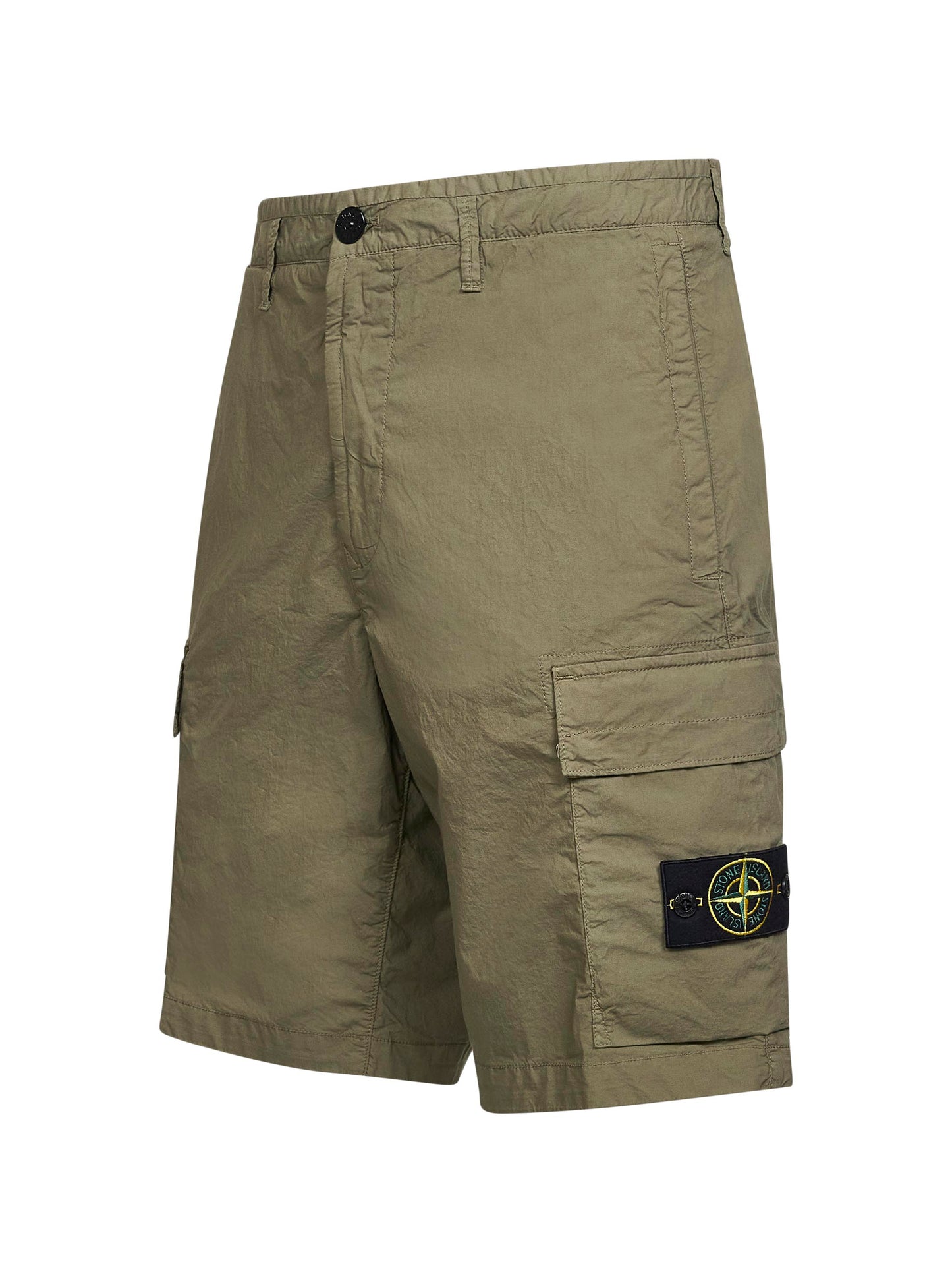 Bermuda cargo in tela "Paracadute" verde militare
