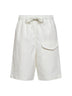 Salt slub cotton twill Ikaria Bermuda shorts