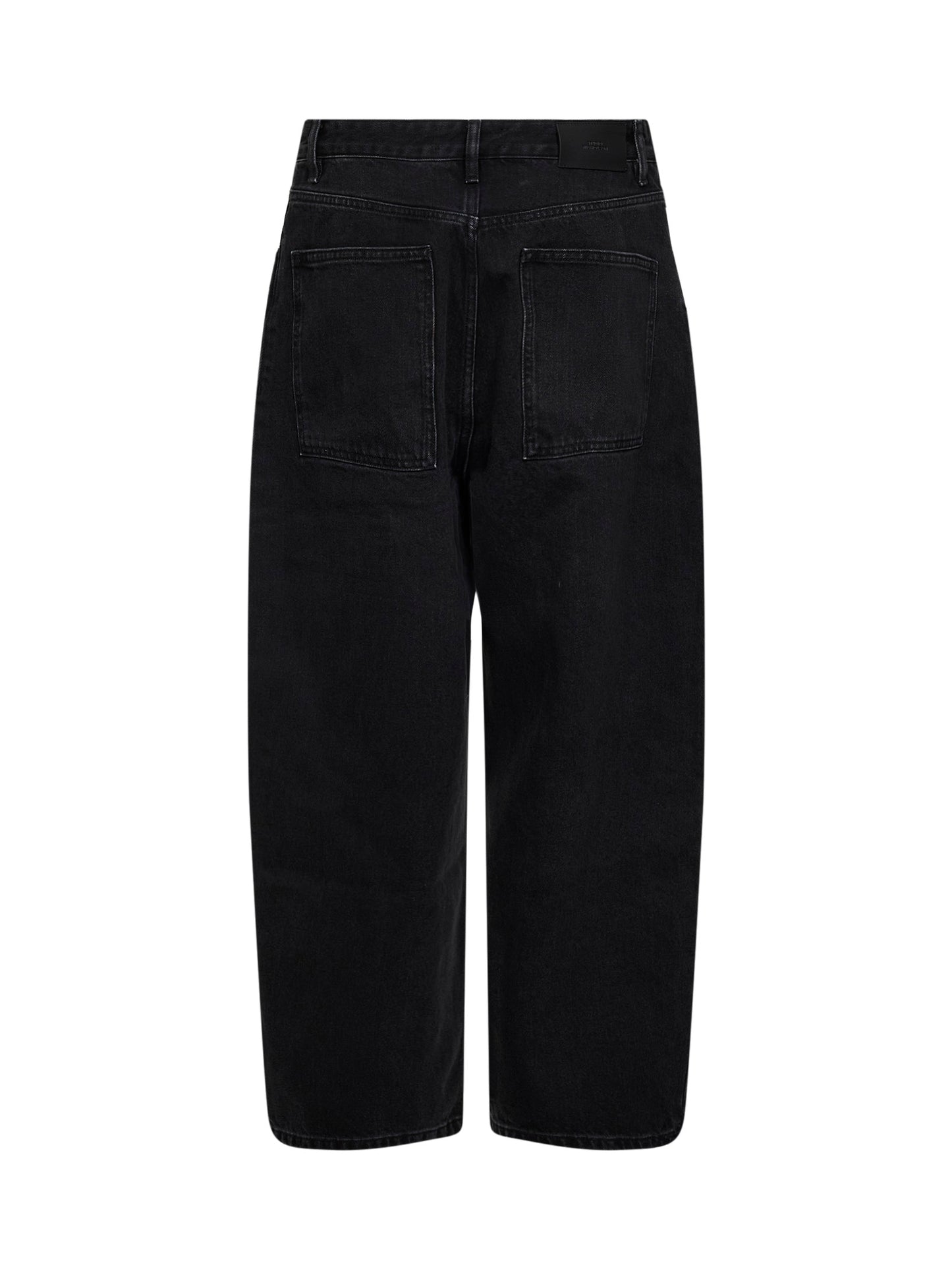 Washed black cotton denim Paolo jeans