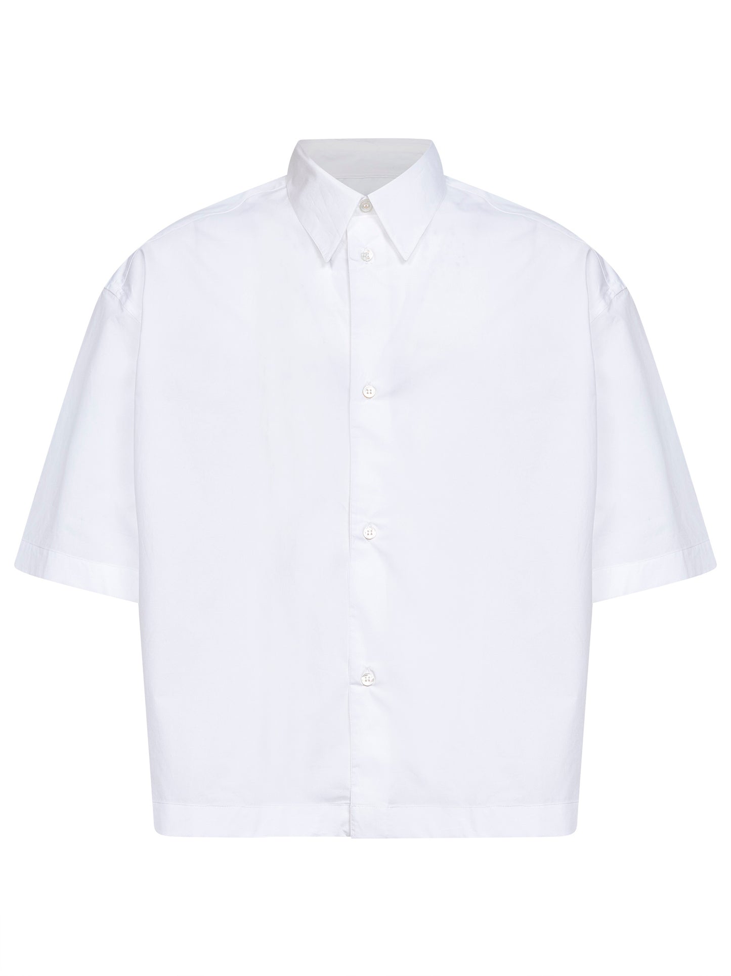 White poplin Sanko boxy shirt