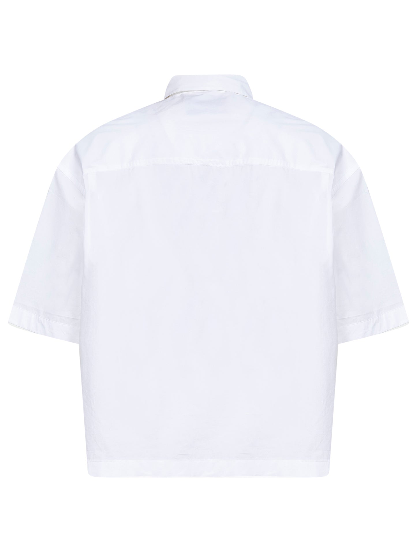 White poplin Sanko boxy shirt