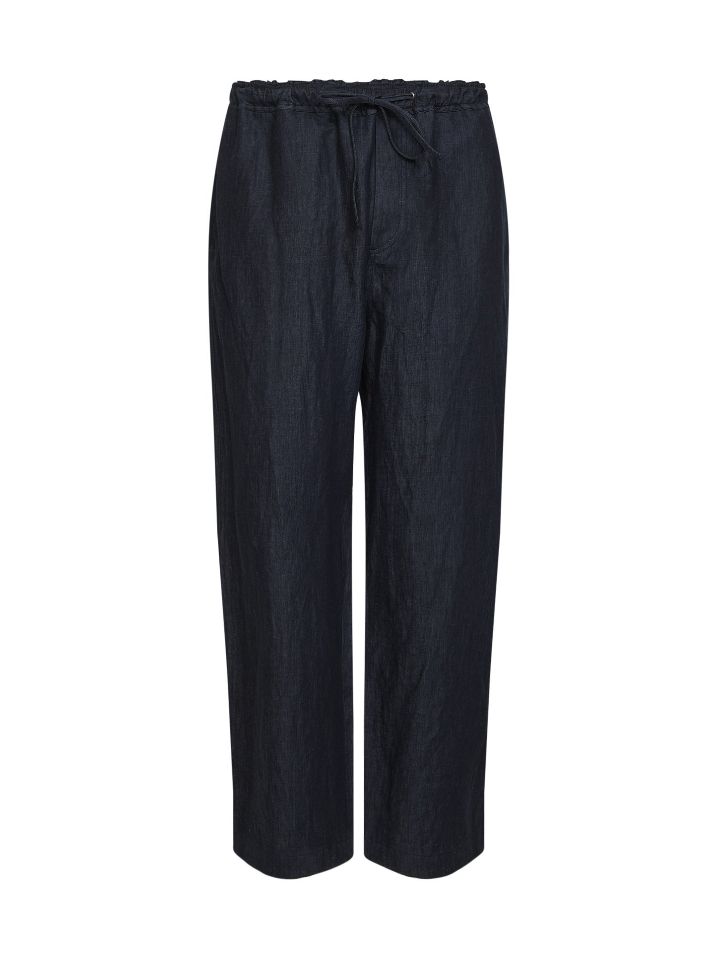 Indigo cotton and linen twill Sonny trousers