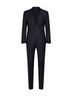 Abito monopetto Bruce in lana vergine blu