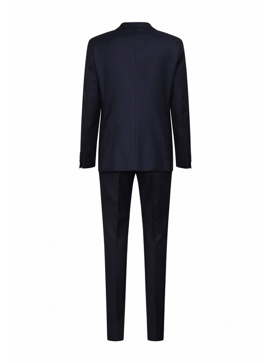 Blue virgin wool Vesuvio double-breasted suit