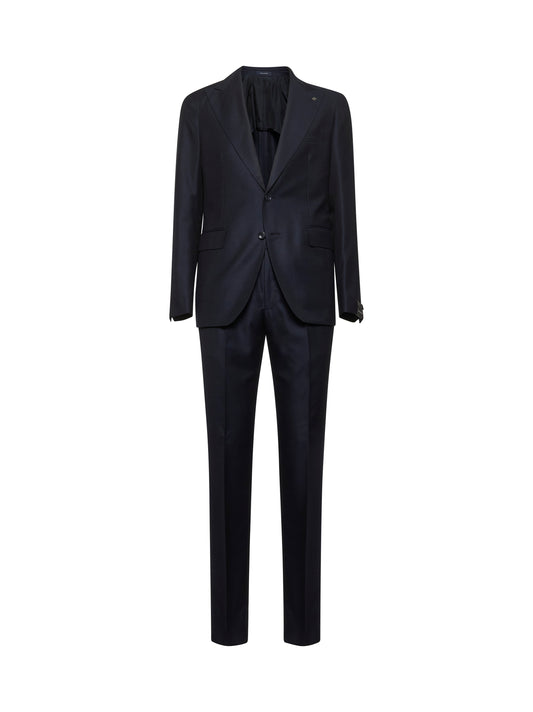 Blue virgin wool Vesuvio single-breasted suit