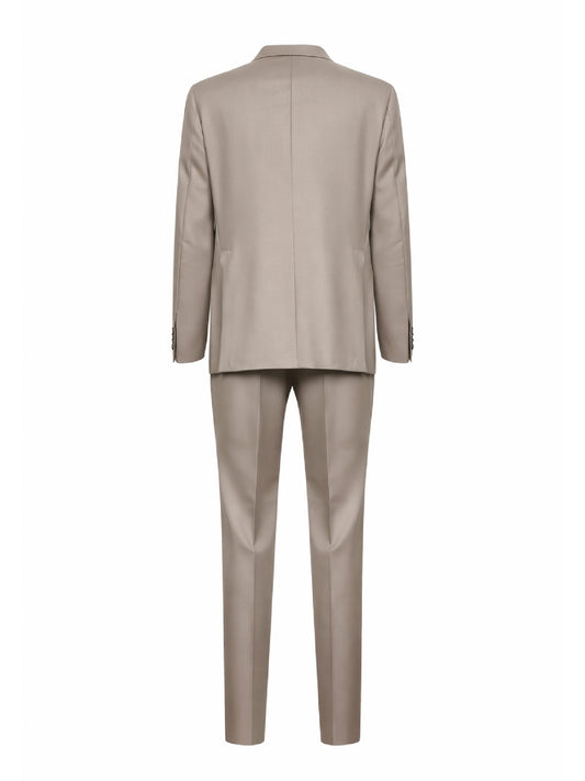 Dove grey virgin wool Single-breasted Vesuvio suit