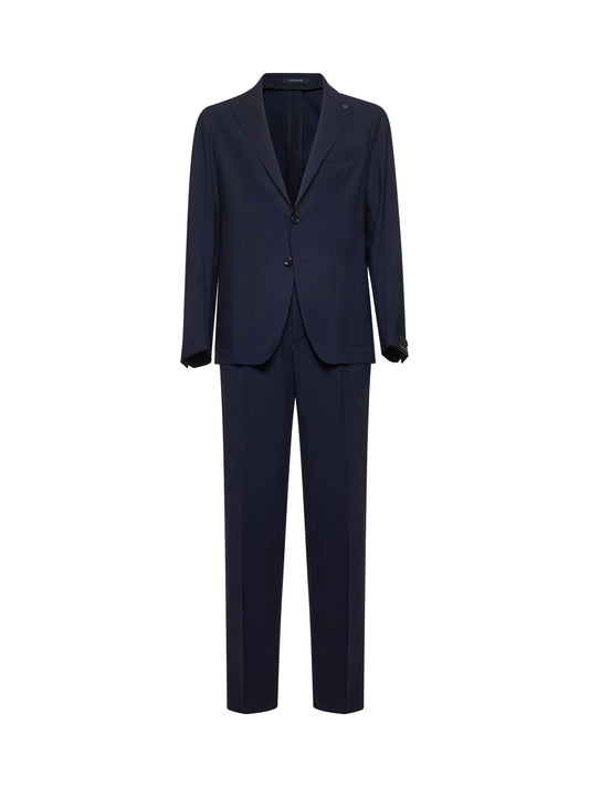 Blue stretch wool Montecarlo single-breasted suit