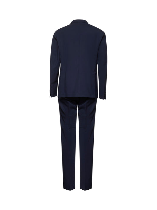 Blue stretch wool Montecarlo single-breasted suit