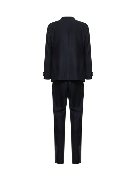 Blue virgin wool Vesuvio tuxedo suit