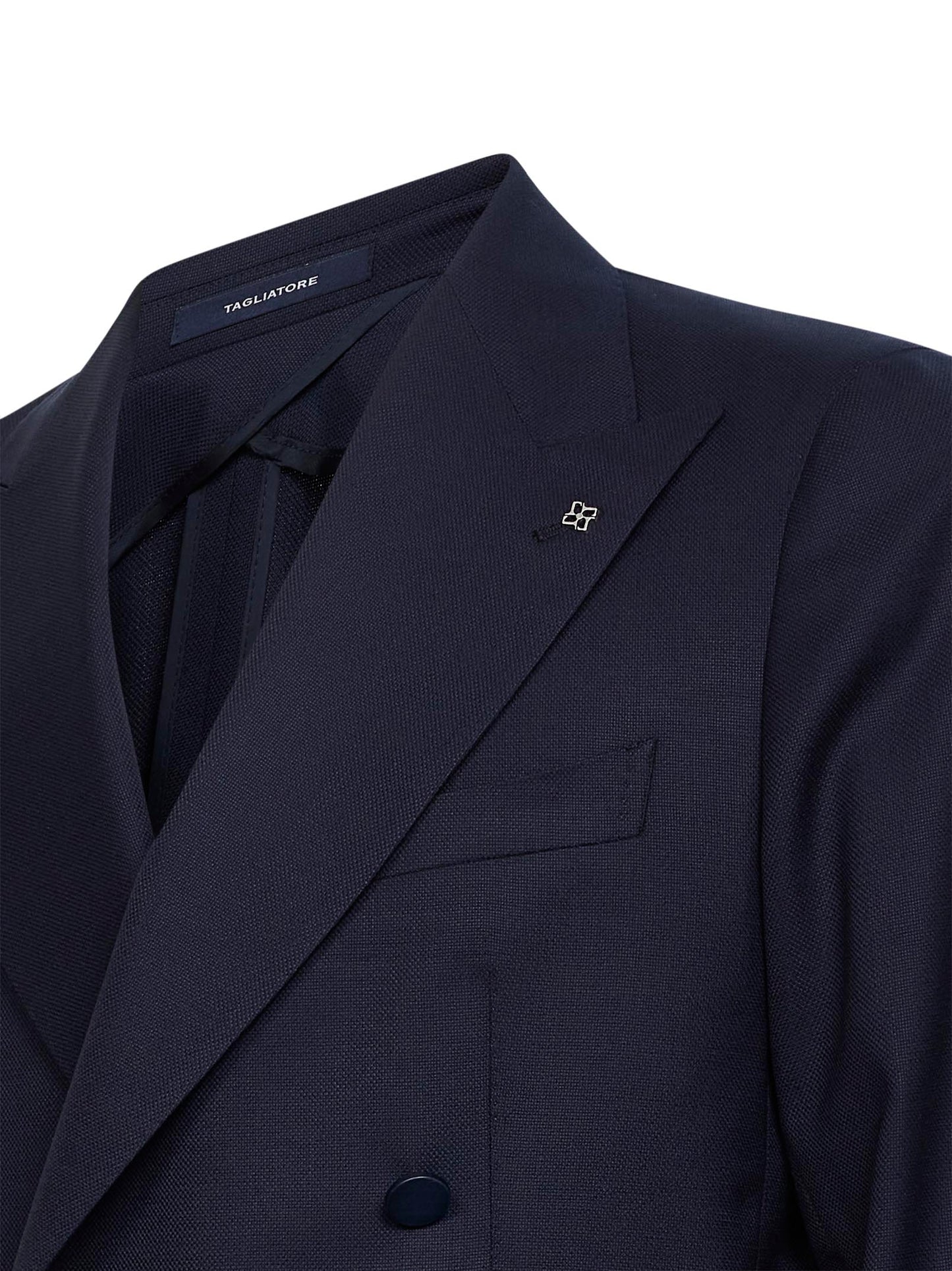 Giacca doppiopetto Montecarlo in lana vergine stretch blu