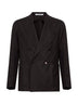 Giacca doppiopetto Montecarlo in lana vergine stretch moro