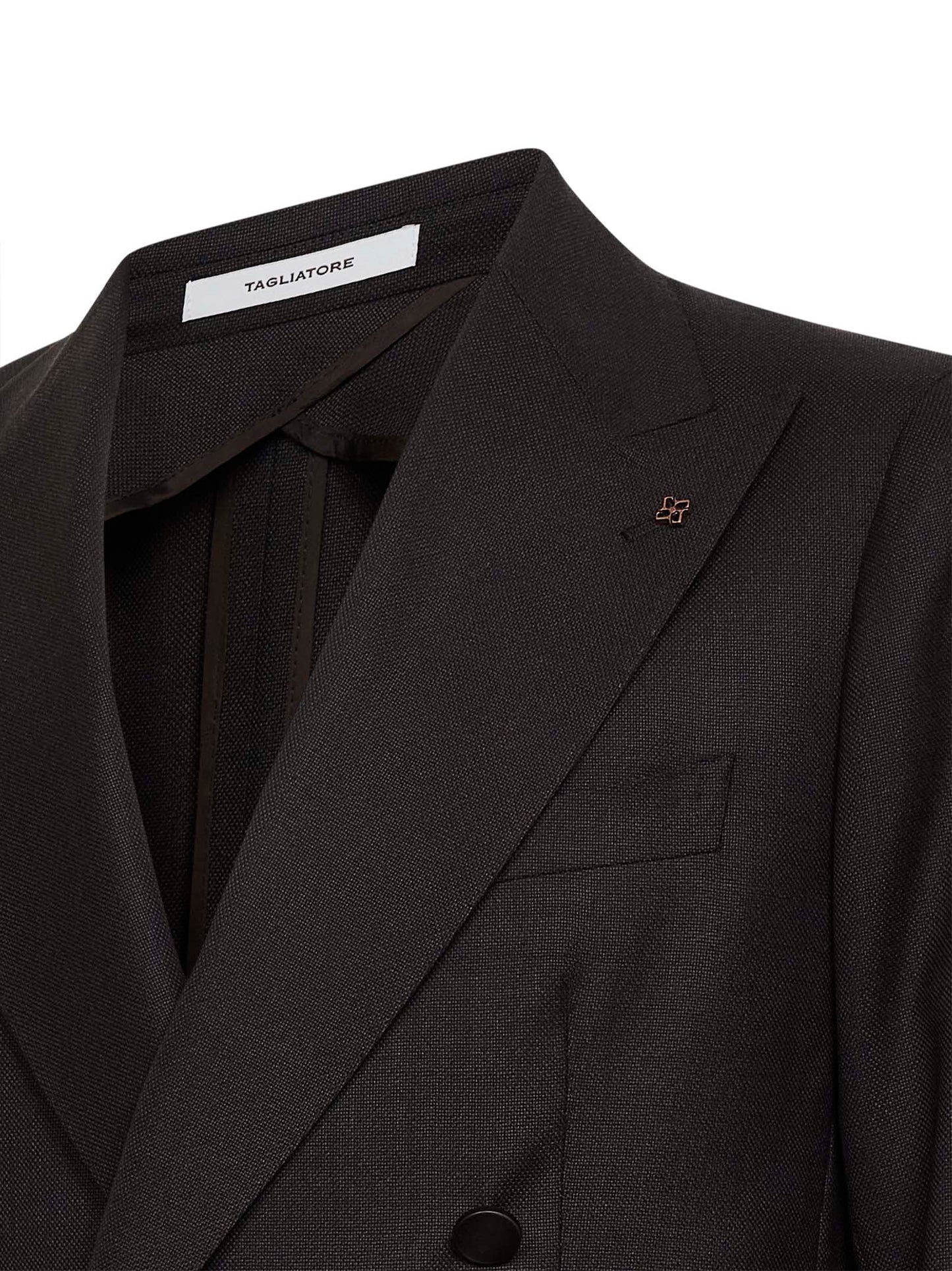 Giacca doppiopetto Montecarlo in lana vergine stretch moro