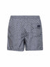 Shorts da mare in nylon stampato blu navy