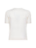 T-shirt girocollo in maglia di seta bianca