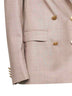 Giacca doppiopetto in lana vergine e seta beige