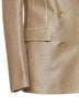 Giacca doppiopetto in cotone jacquard beige