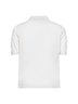 Polo in maglia di seta bianca