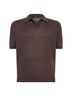 Polo in maglia di seta moro