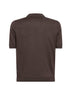 Polo in maglia di seta moro