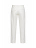 Pantaloni con pinces in cotone stretch panna