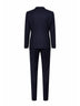 Abito smoking Bruce in lana vergine jacquard blu