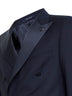 Abito smoking Bruce in lana vergine jacquard blu