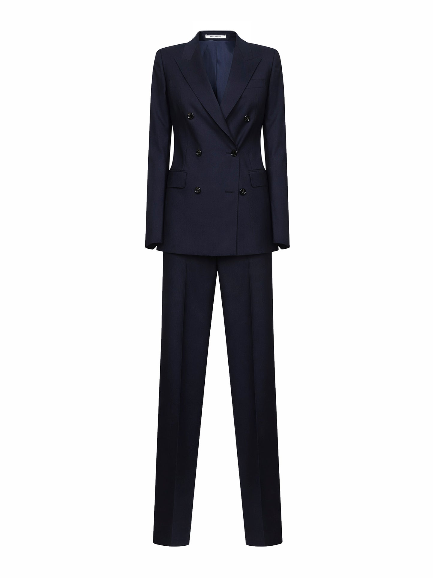 Abito doppiopetto in lana vergine stretch blu