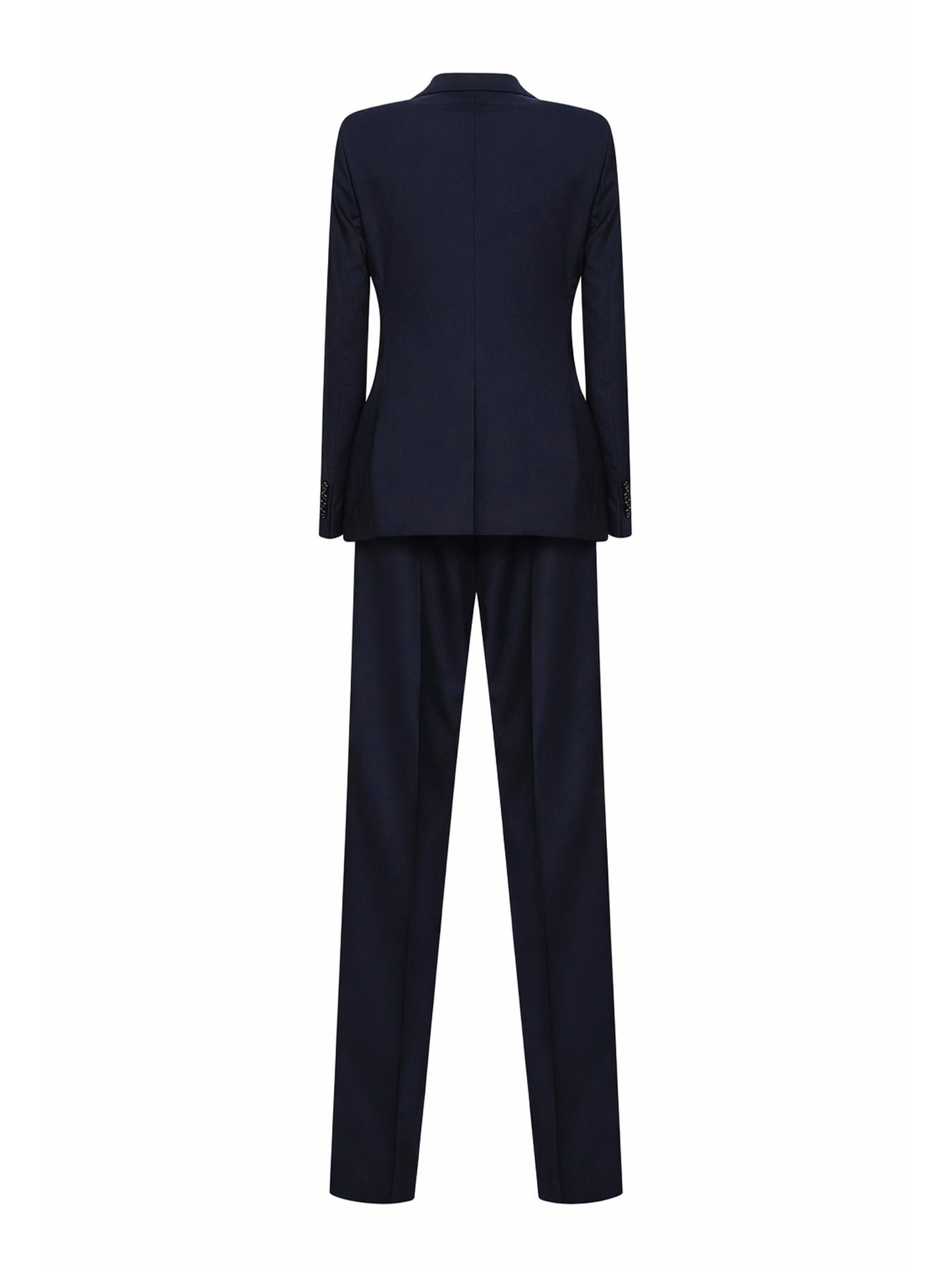 Abito doppiopetto in lana vergine stretch blu