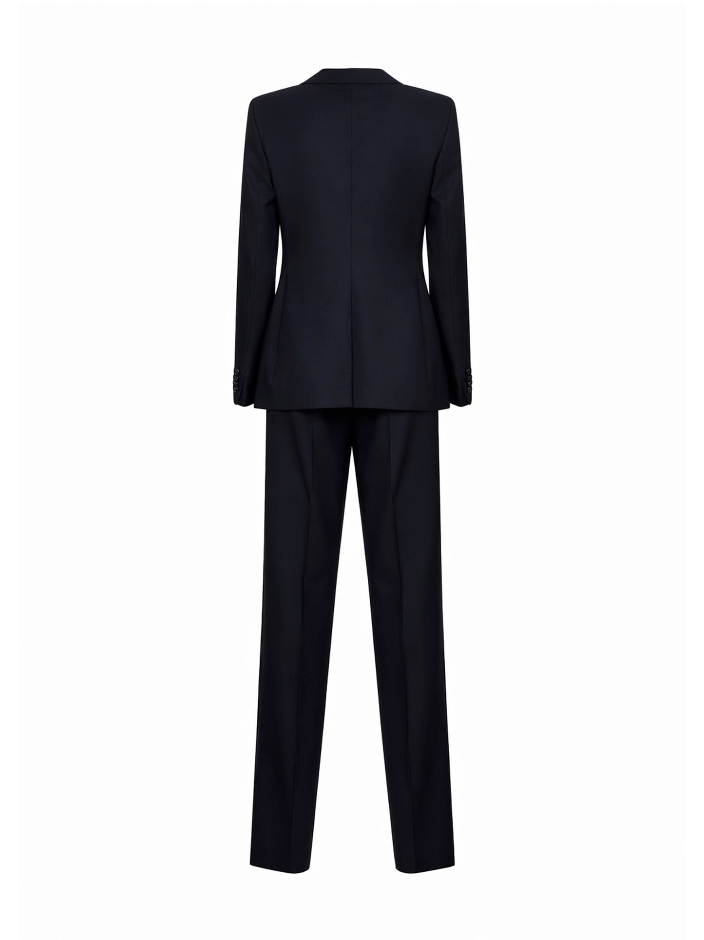 Abito monopetto Parigi in lana vergine stretch blu<BR/>