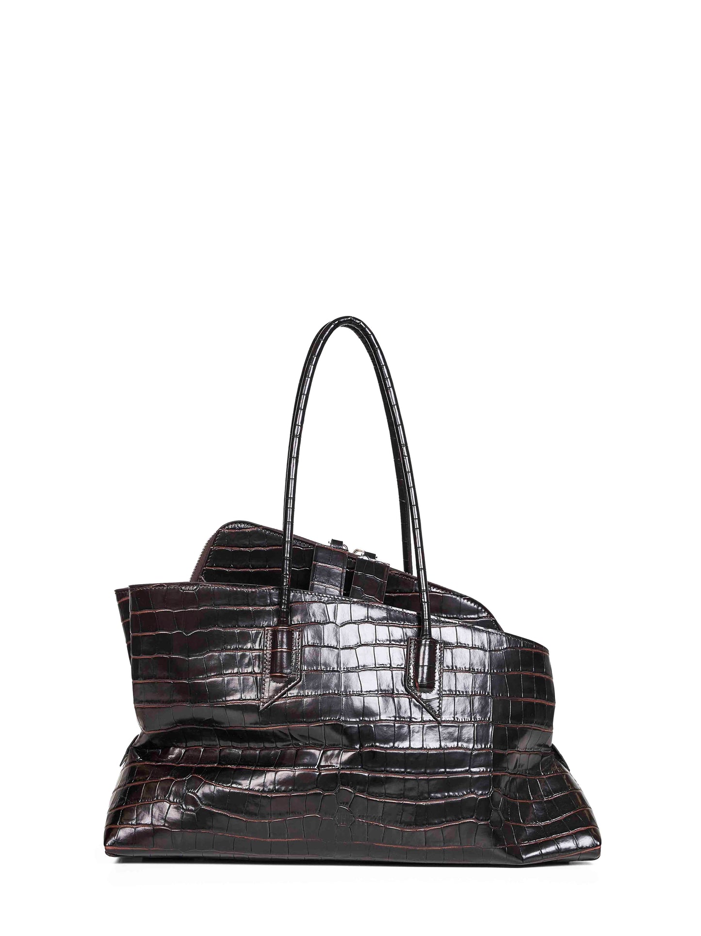 Coffee "La Passeggiata Medium" top handle bag