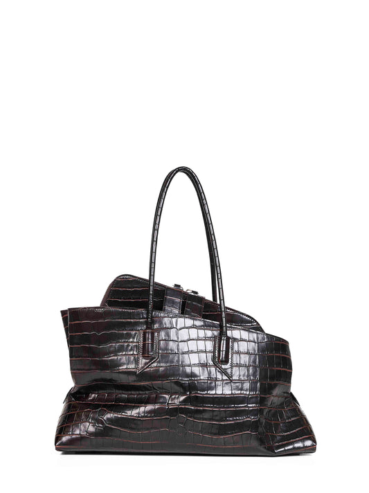 Coffee "La Passeggiata Medium" top handle bag