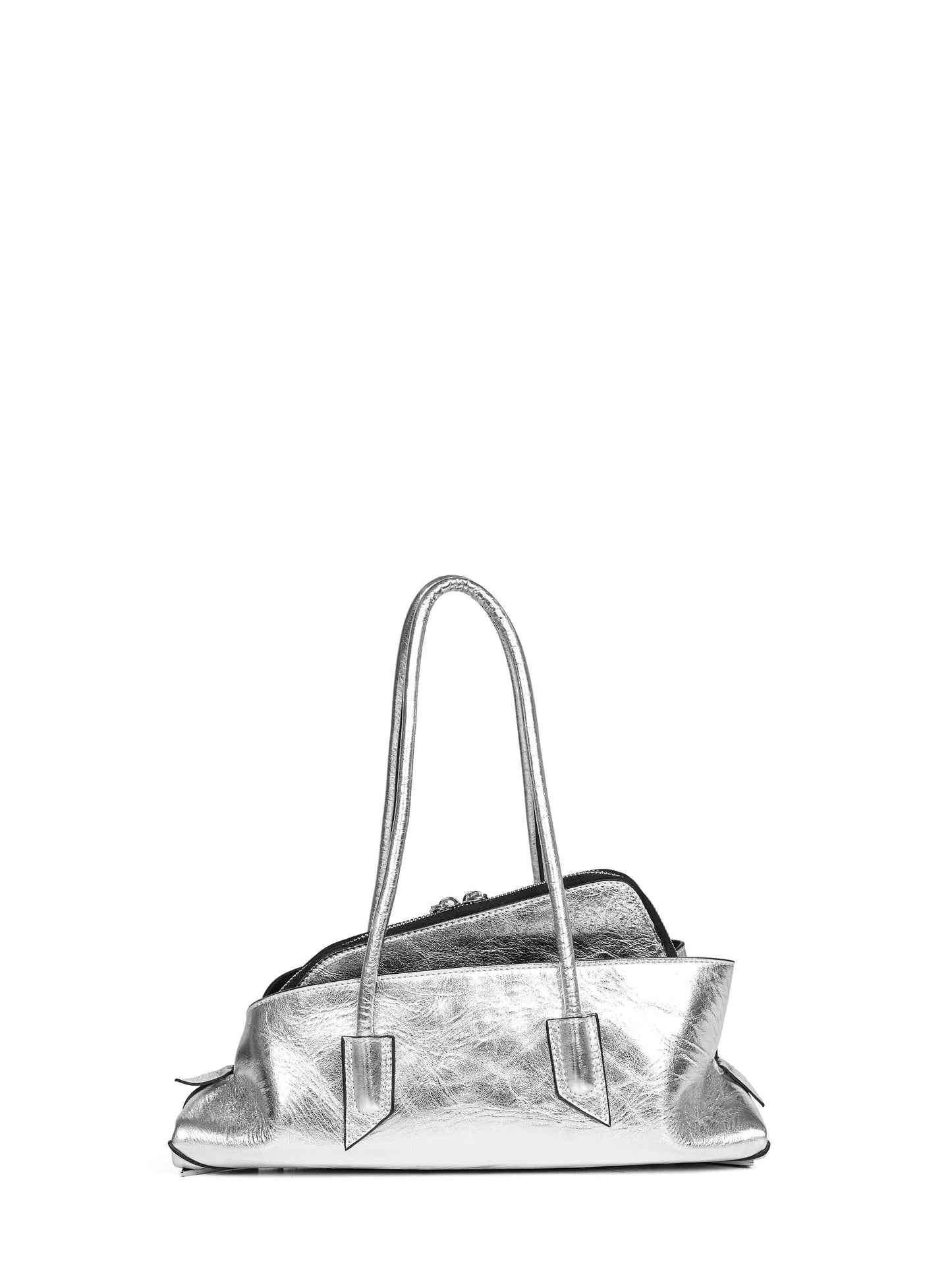 Borsa top handle "La Passeggiata Small" argento