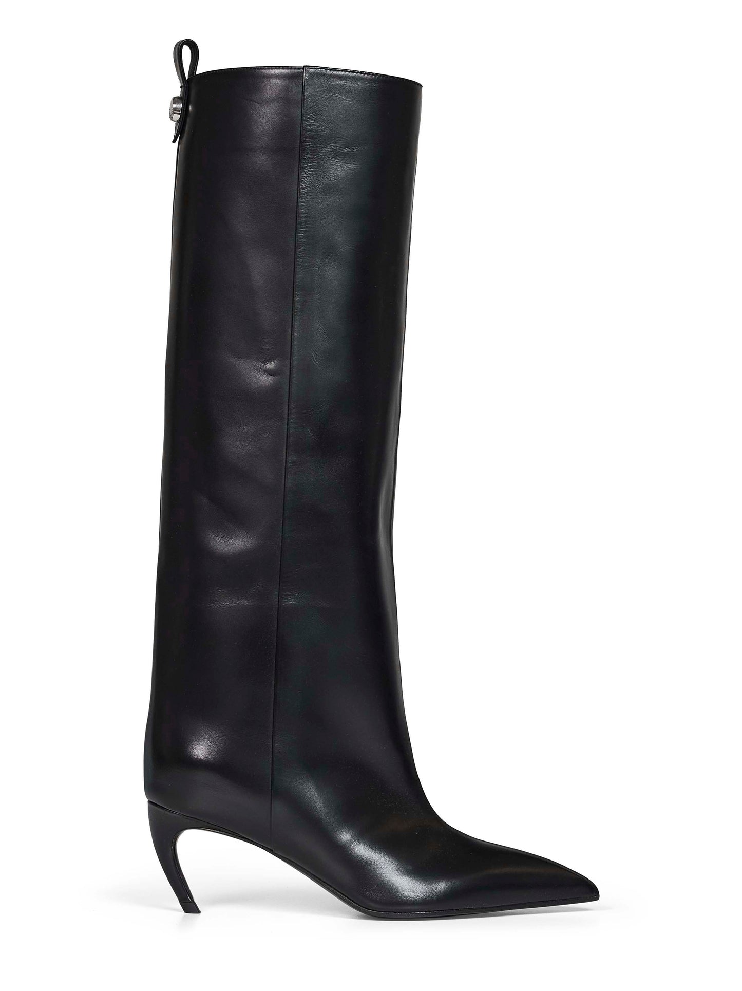 Black leather "Lea" knee-high boots