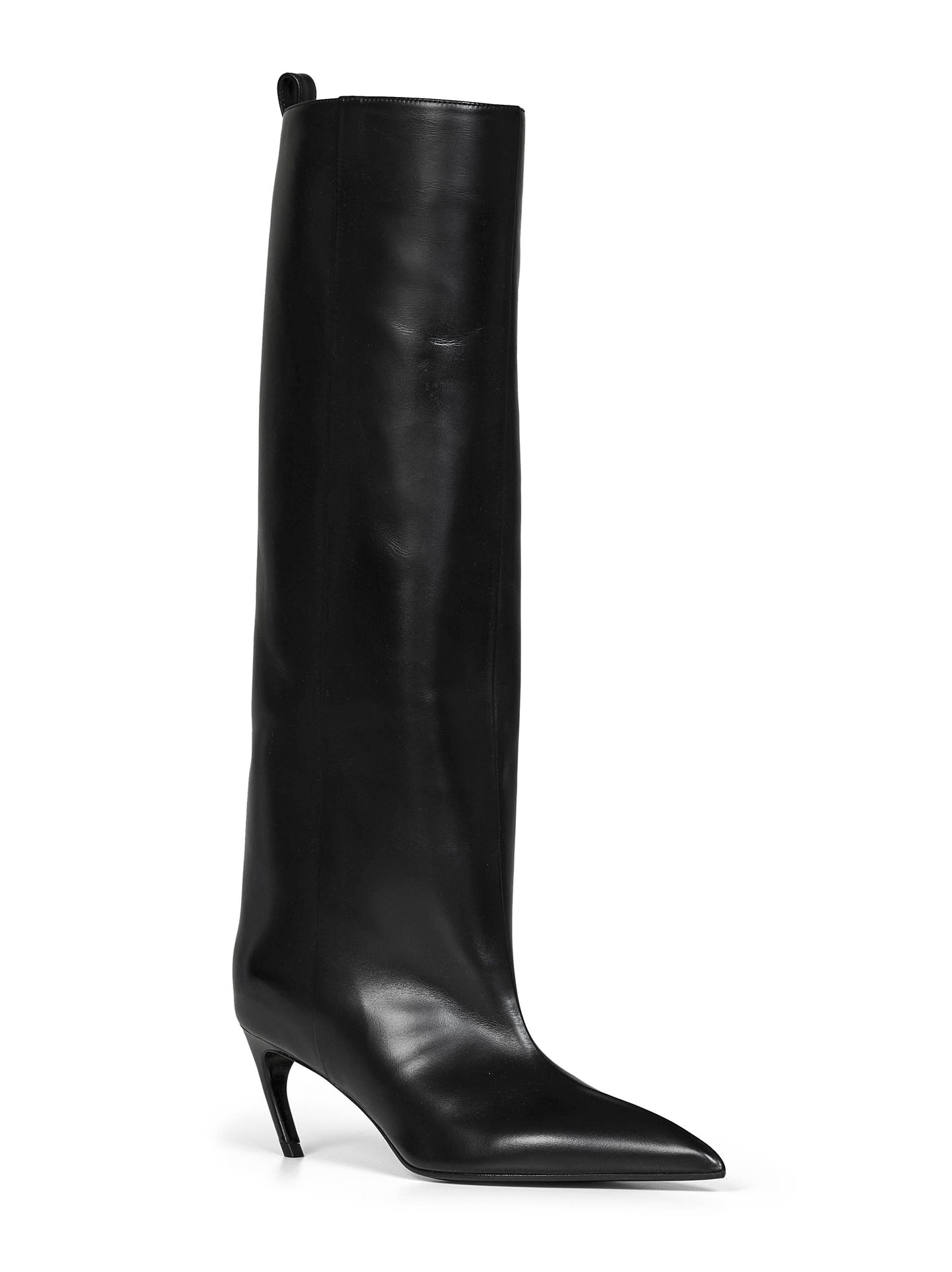 Black leather "Lea" knee-high boots