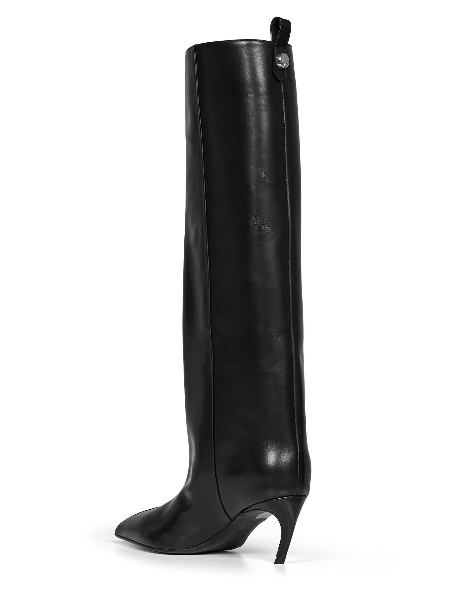 Black leather "Lea" knee-high boots