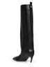 Black leather "Lea" knee-high boots
