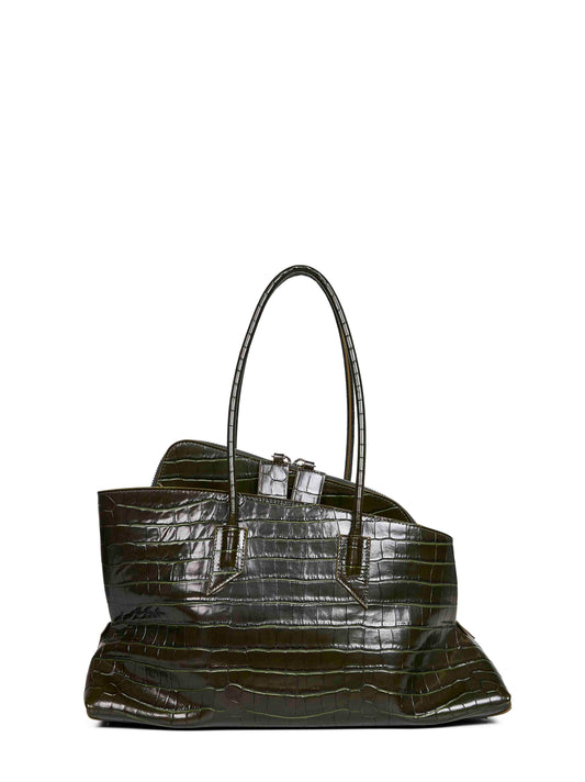 Dark green "La Passeggiata Medium" top handle bag