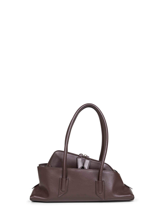 Dark brown "La Passeggiata Small" top handle bag