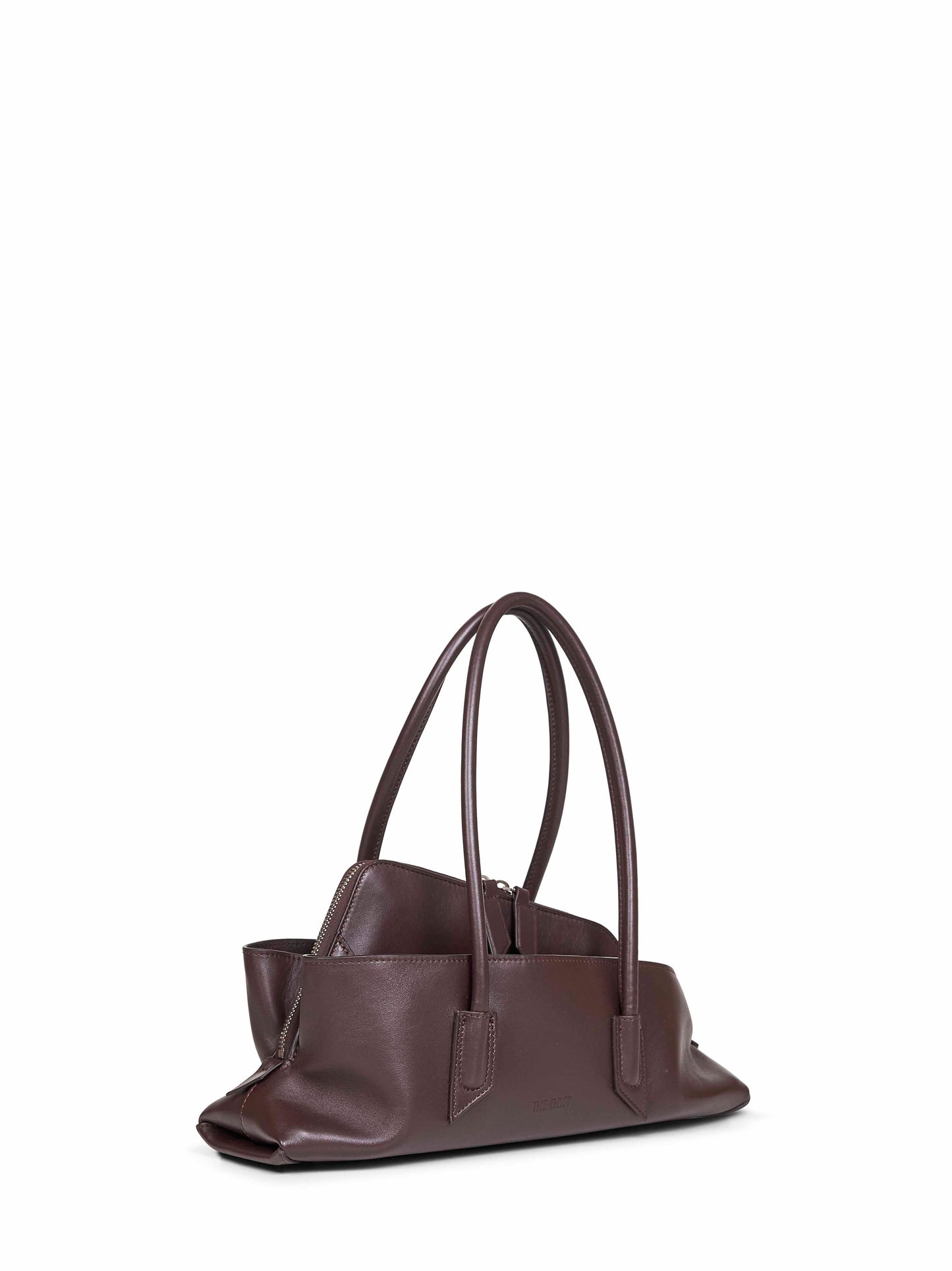 Dark brown "La Passeggiata Small" top handle bag