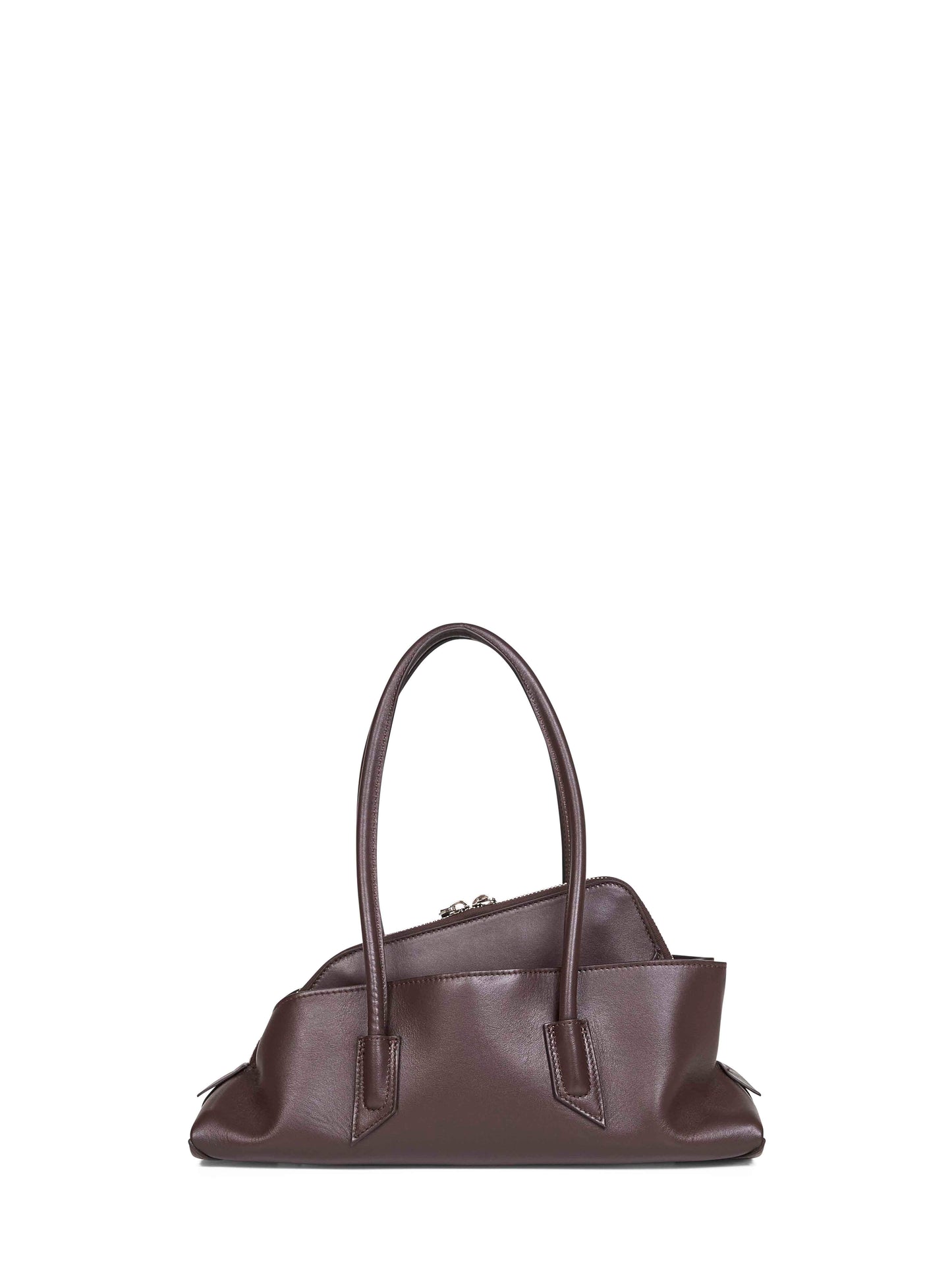 Dark brown "La Passeggiata Small" top handle bag