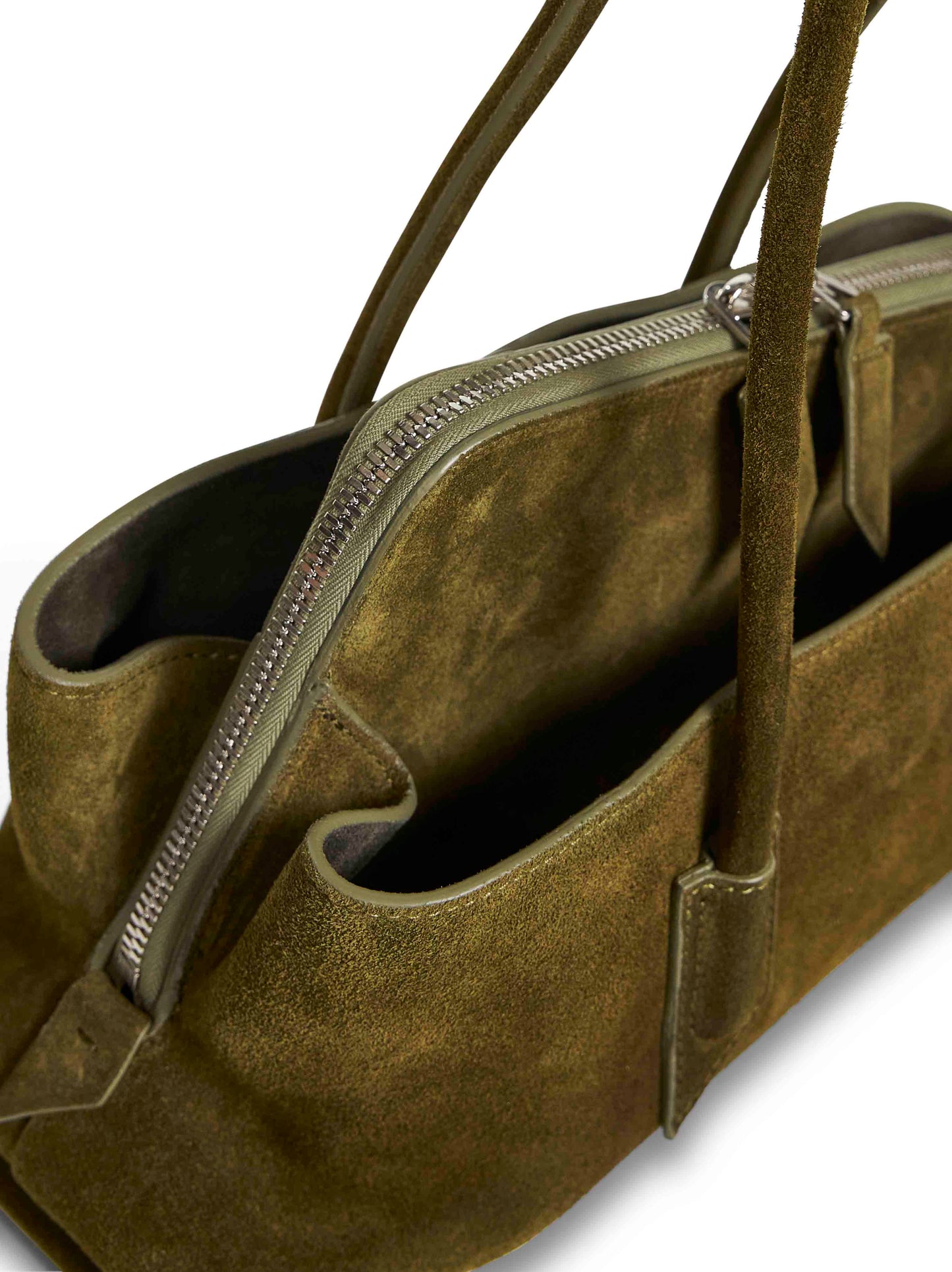 Khaki "La Passeggiata Small" top handle bag