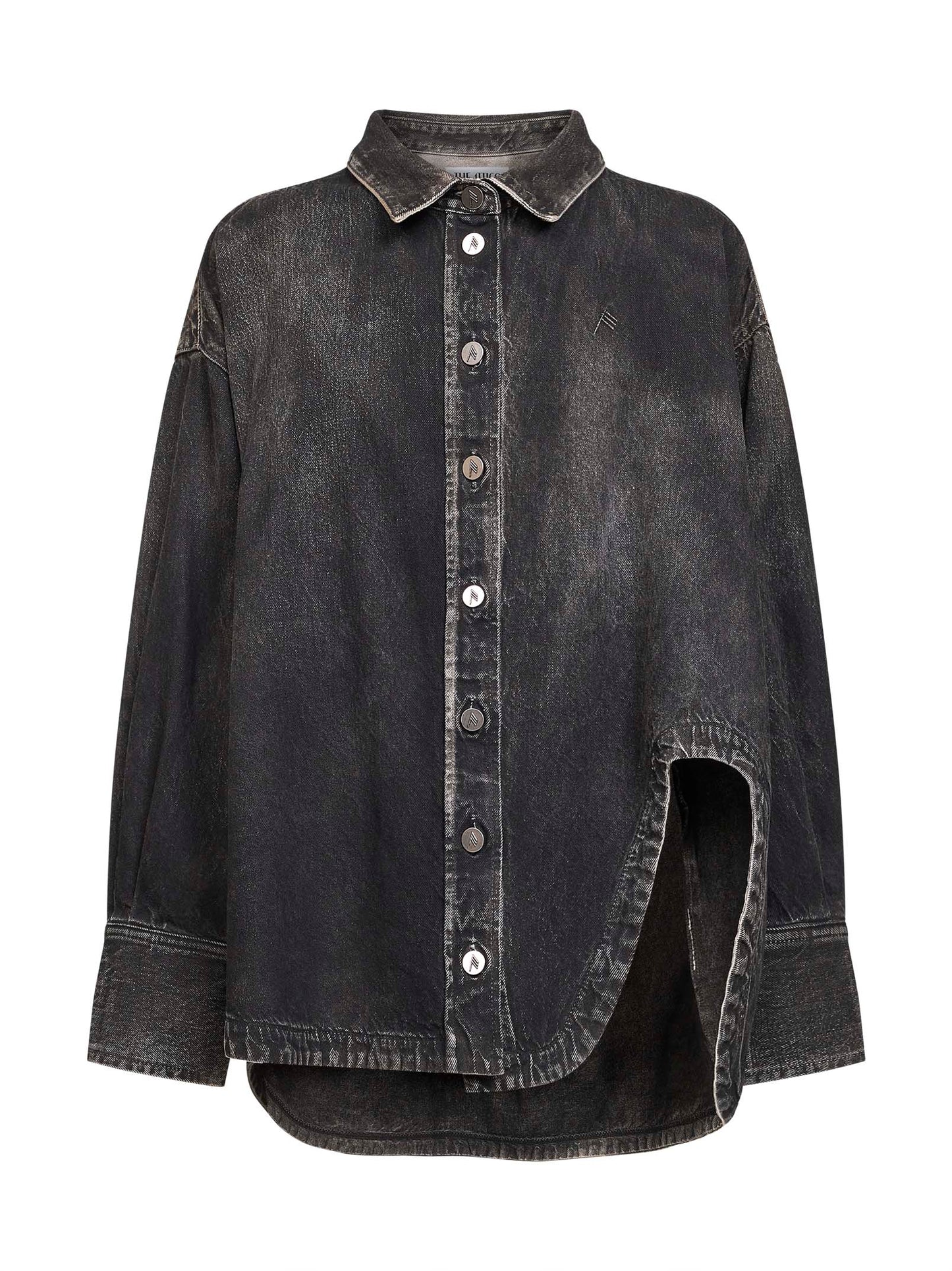 Giacca camicia "Diana" in denim nero