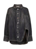Giacca camicia "Diana" in denim nero