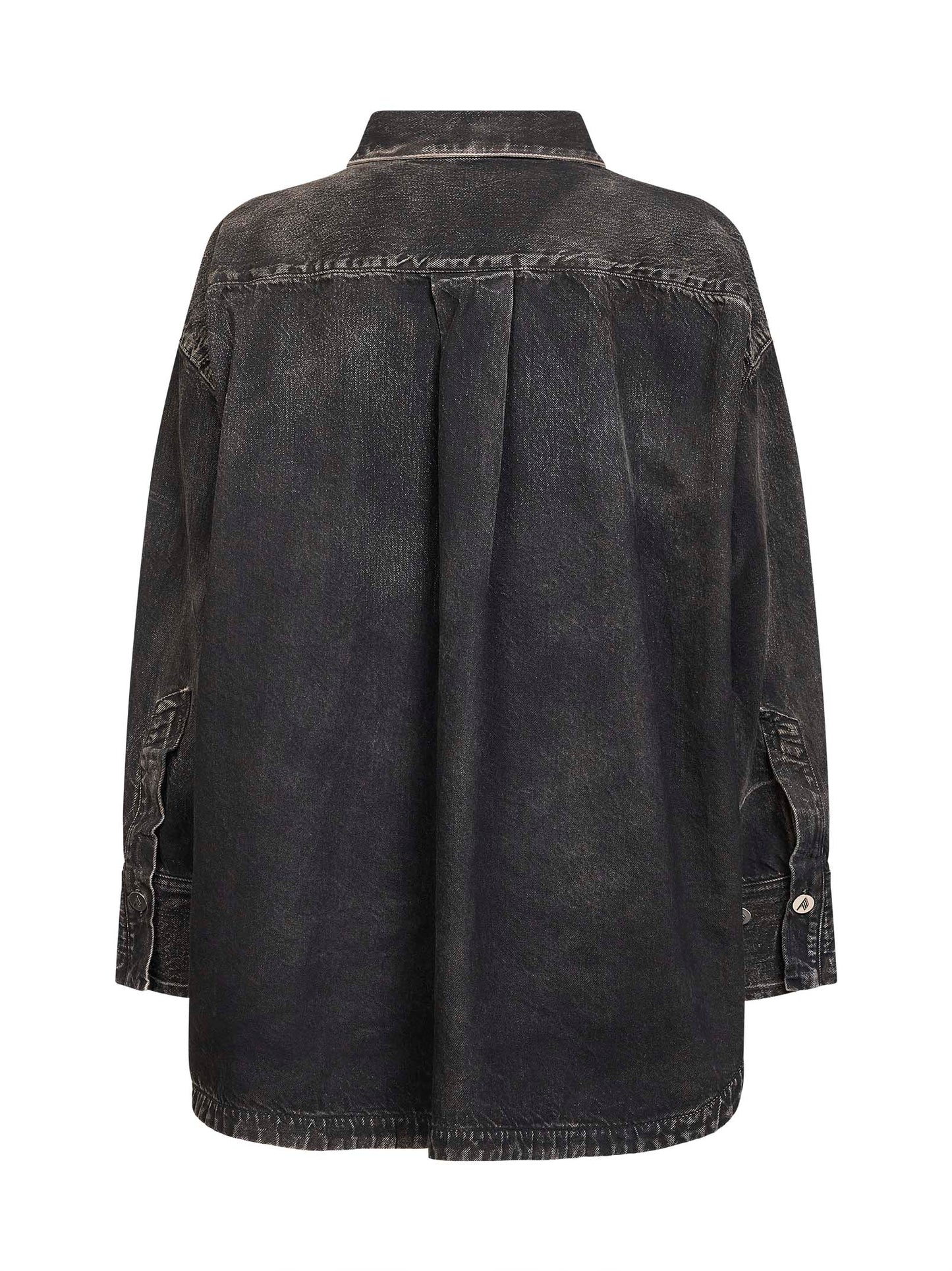 Giacca camicia "Diana" in denim nero