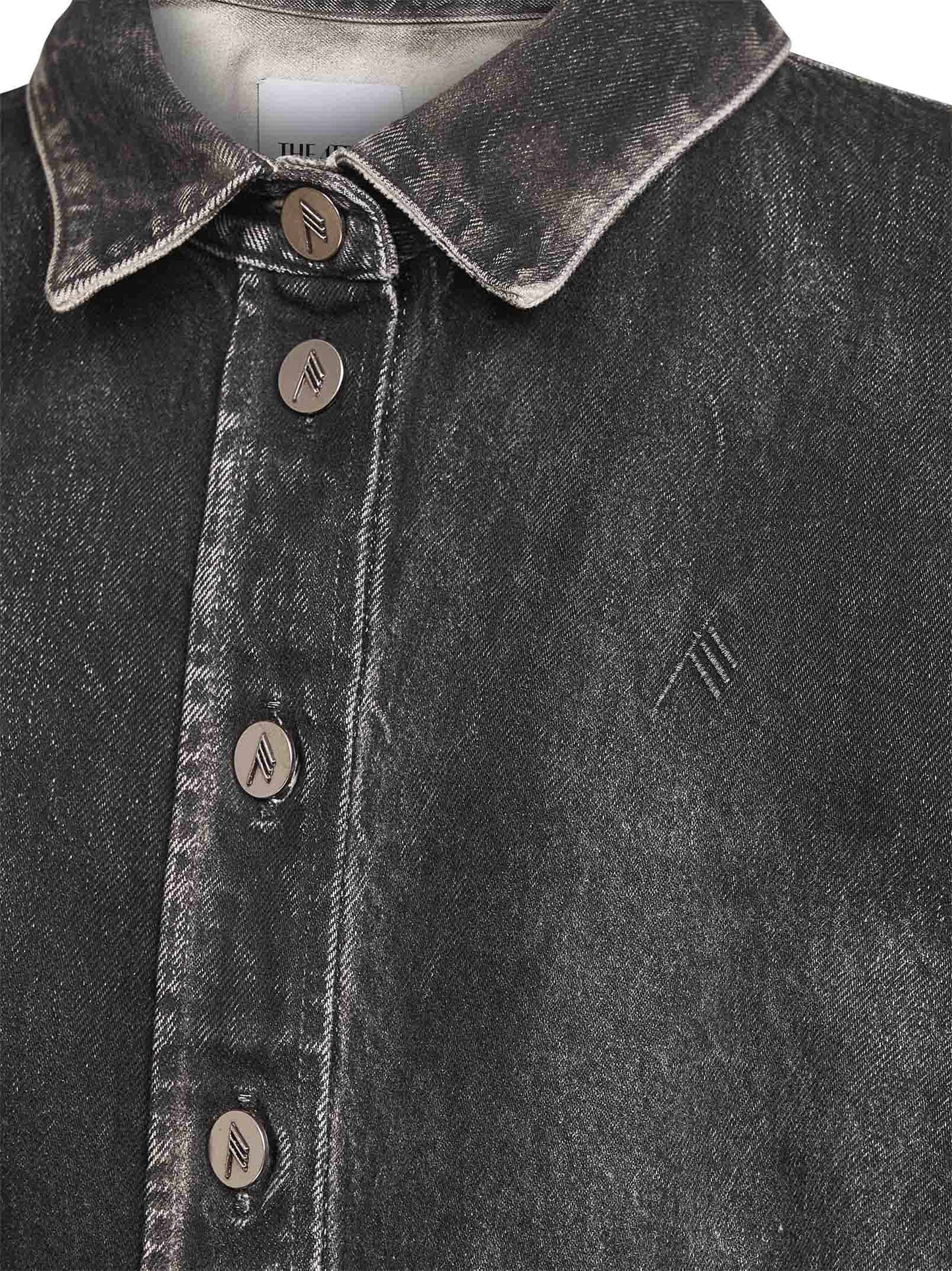 Giacca camicia "Diana" in denim nero